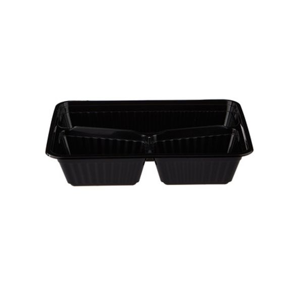 Black Base Rectangular HD Container 3 Compartment