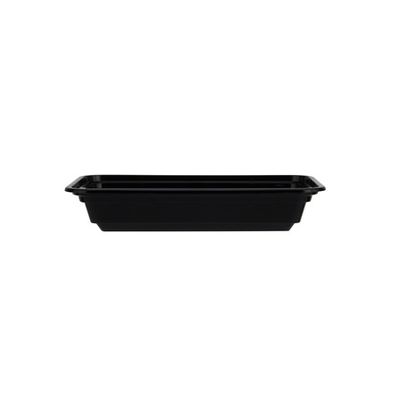 Black Base Rectangular Microwave Container 16oz + Lid