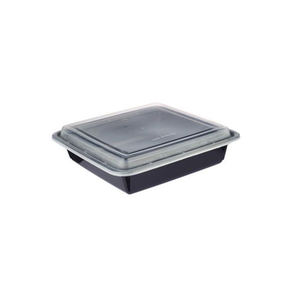Black Base Rectangular Container 48oz