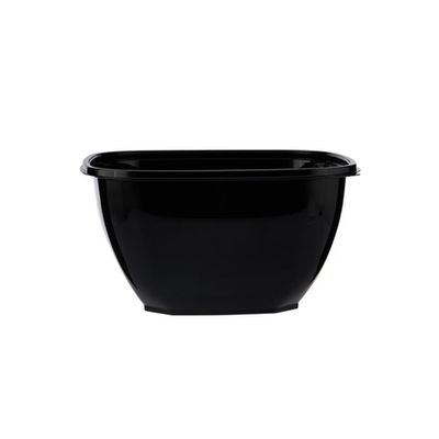PET Black Square Bowl 64oz (7.5)