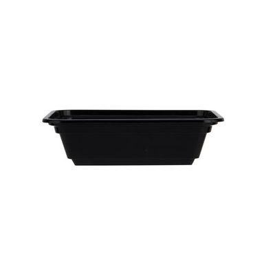 Black Microwave Rectangular Container + Lid 12oz