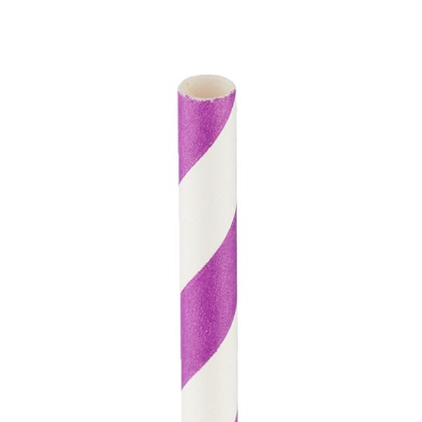 Purple Paper Straw 6mm