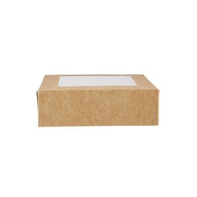 Kraft Square Salad Box+Window 105X105MM
