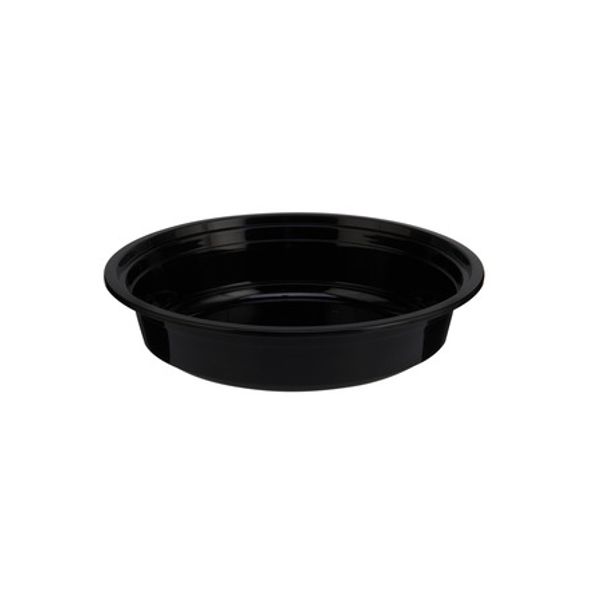 Black Microwave Round Container + Lid 24oz