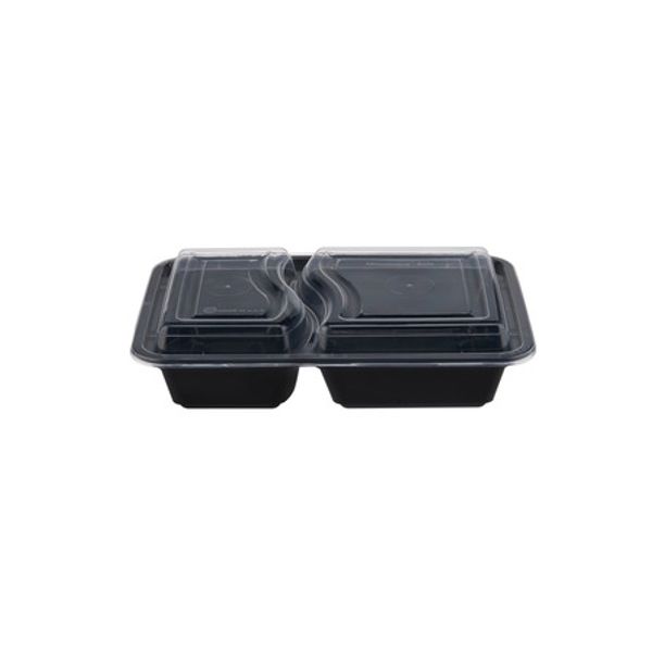 Black Base Rectangular Microwave 2 Compartment Base PP