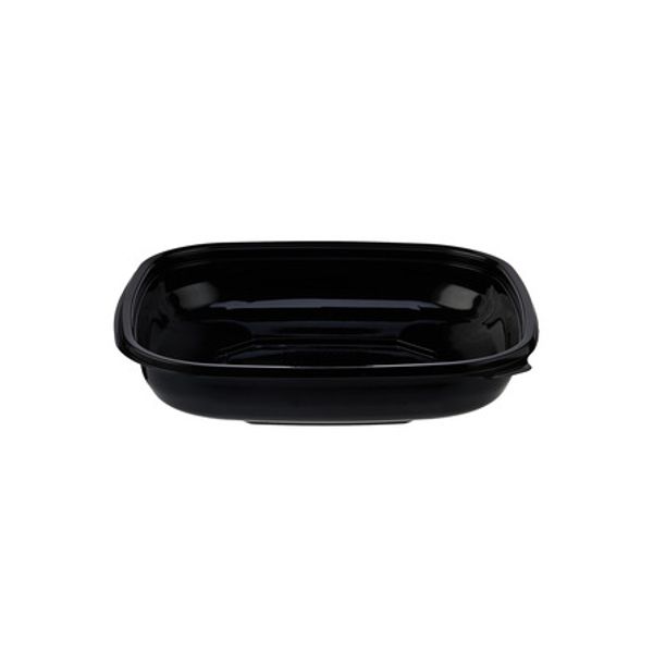 PET Black Square Bowl 24oz (7.5)