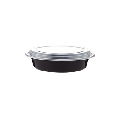 Black Base Round Container 48oz