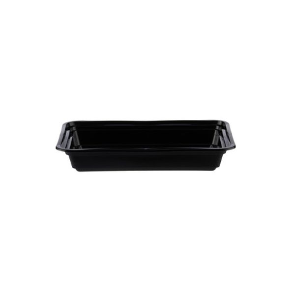 Black Microwave Rectangular Container + Lid 28oz