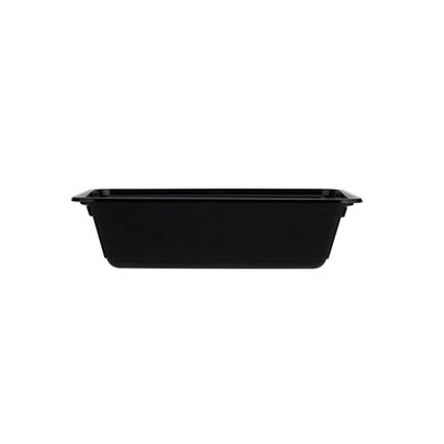 Black Base Rectangular Container 24oz PP + Lids