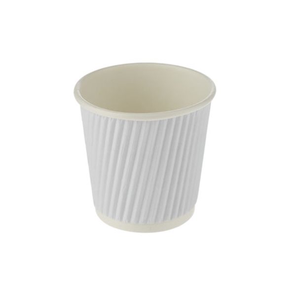 White Paper Ripple Wrap Cup 4oz