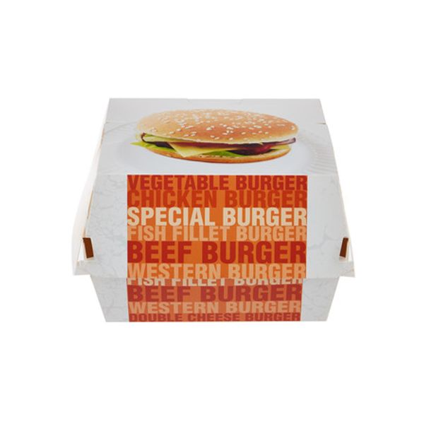 Printed Paper Burger Box Large