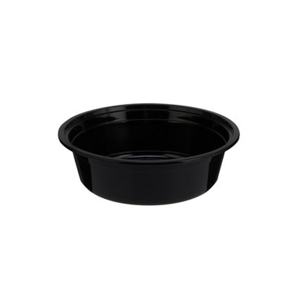 Black Microwave Round Container + Lid 32oz