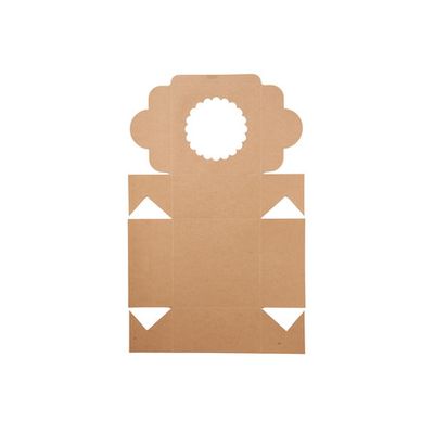 Kraft Cake Box Round Window 20x20CM