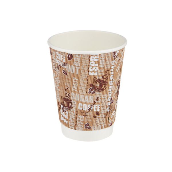 Printed Paper Ripple Wrap Corrugated Cup 16oz
