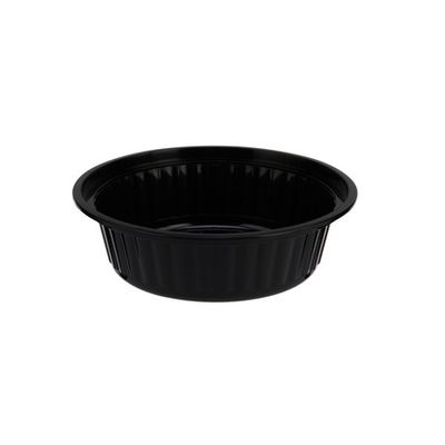 Round Black Small Bowl + Clear Lid 16oz