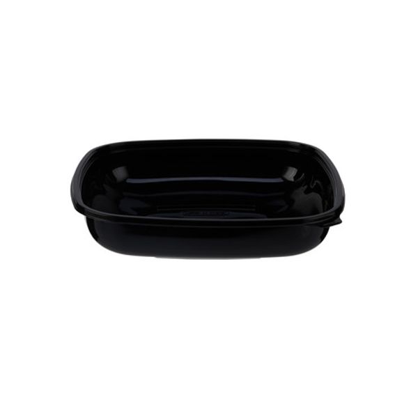 PET Black Square Bowl 48oz (9)
