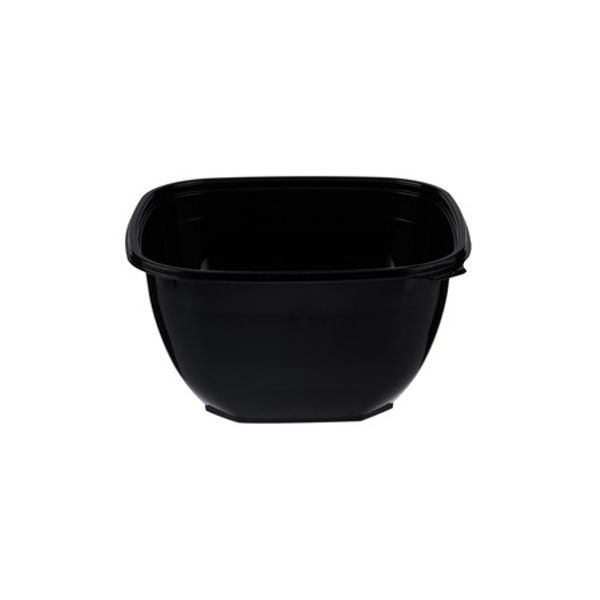 PET Black Square Bowl 64oz (7.5)