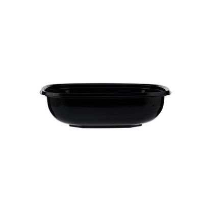 PET Black Square Bowl 32oz (7.5)