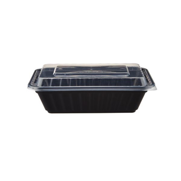 Black Base Rectangular HD Container 24oz
