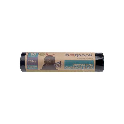 Drawstring Garbage Bag Roll H/Duty 60X90 Cm - 30 Gallon