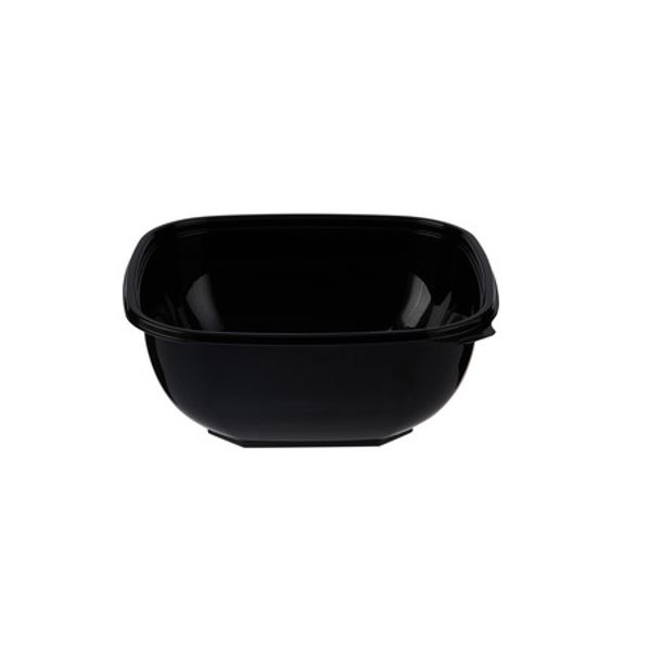PET Black Square Bowl 48oz (7.5)