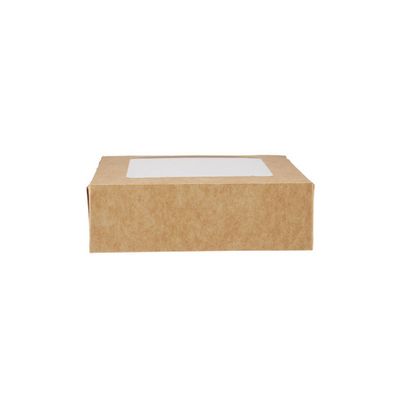 Kraft Square Salad Box+Window 160X160MM