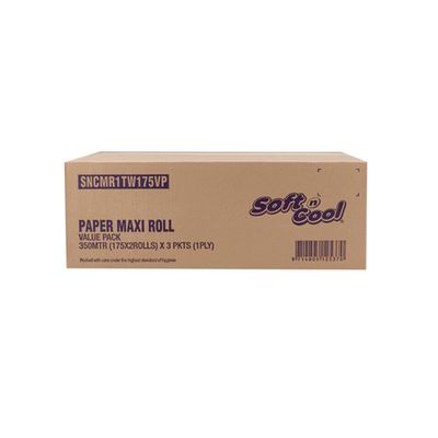 Soft N Cool Maxi Roll Twin Value 350m 1-Ply (175m x 2)