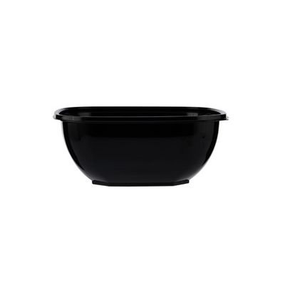 PET Black Square Bowl 48oz (7.5)