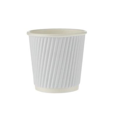 White Paper Ripple Wrap Cup 4oz
