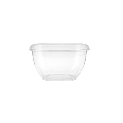 PET Clear Square Bowl 64oz (7.5)
