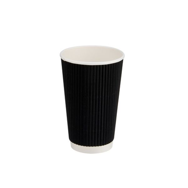 Black 16oz Ripple Wrap Cup
