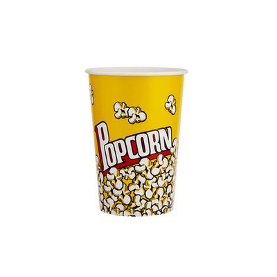 Yellow Printed Popcorn Round Tub 46oz