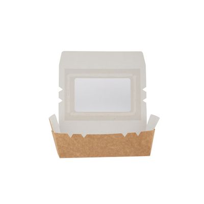 Brown Top Windw Lunch Box 195 oz