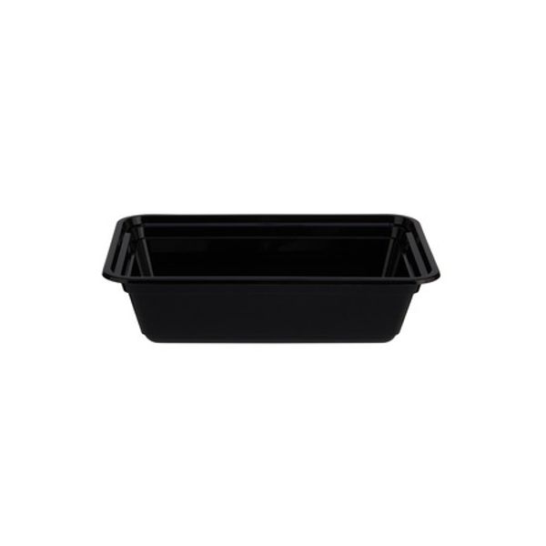 Black Base Rectangular Container 24oz PP + Lids