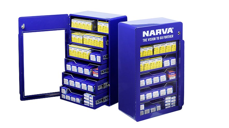 New Narva Automotive Globe Cabinet Free with qualifying Globe Pack purchase