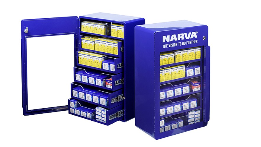 New Narva Automotive Globe Cabinet Free with qualifying Globe Pack purchase