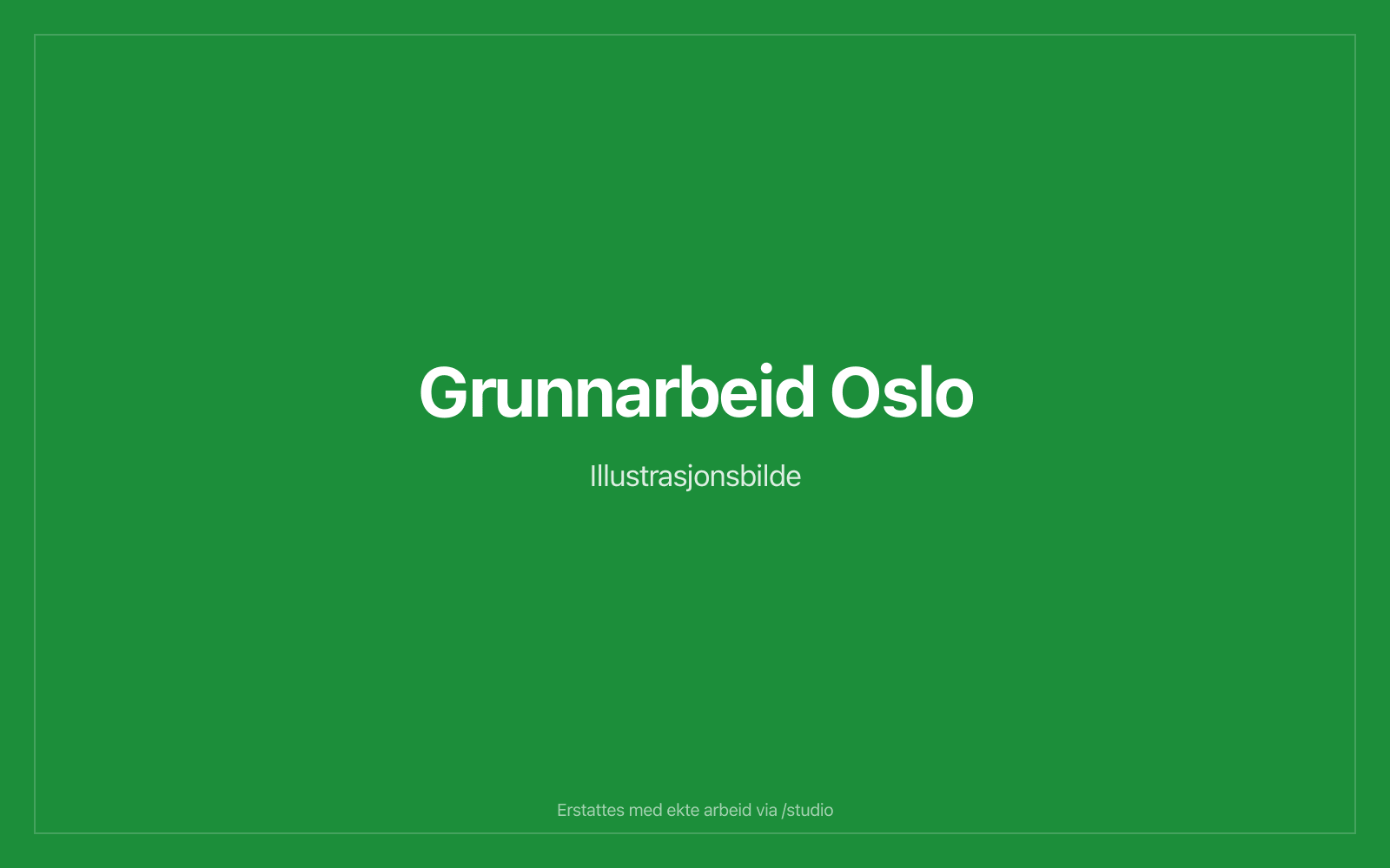 Grunnarbeid for tilbygg i Oslo — illustrasjonsbilde
