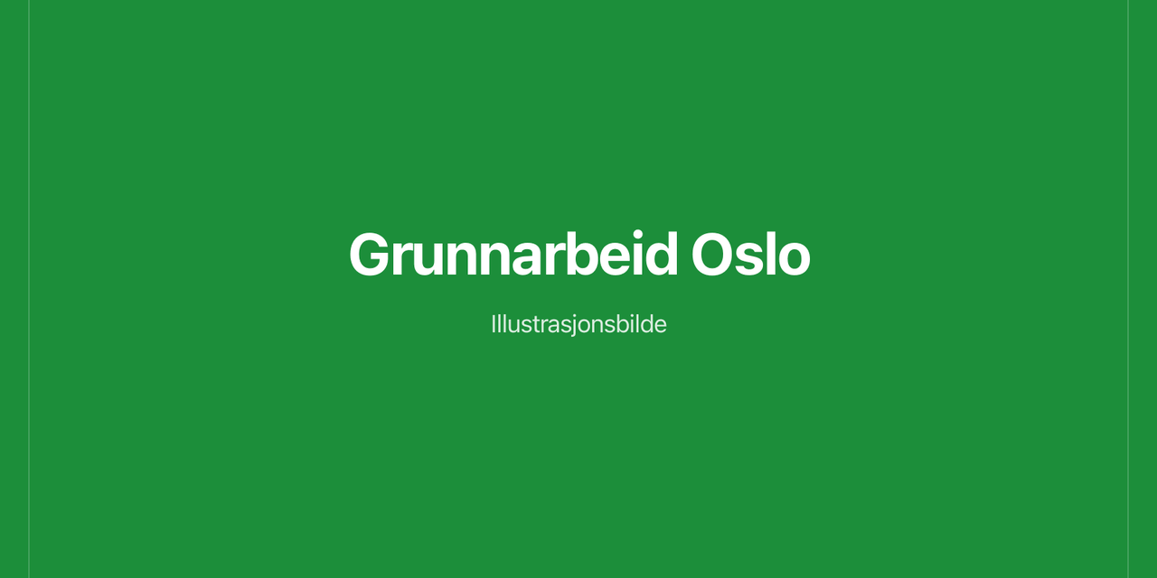 Grunnarbeid for tilbygg i Oslo — illustrasjonsbilde