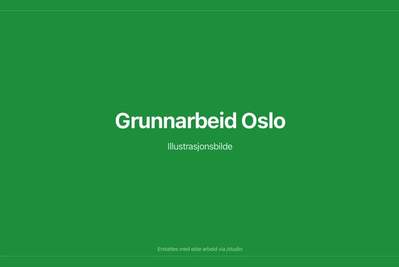 Grunnarbeid for tilbygg i Oslo — illustrasjonsbilde