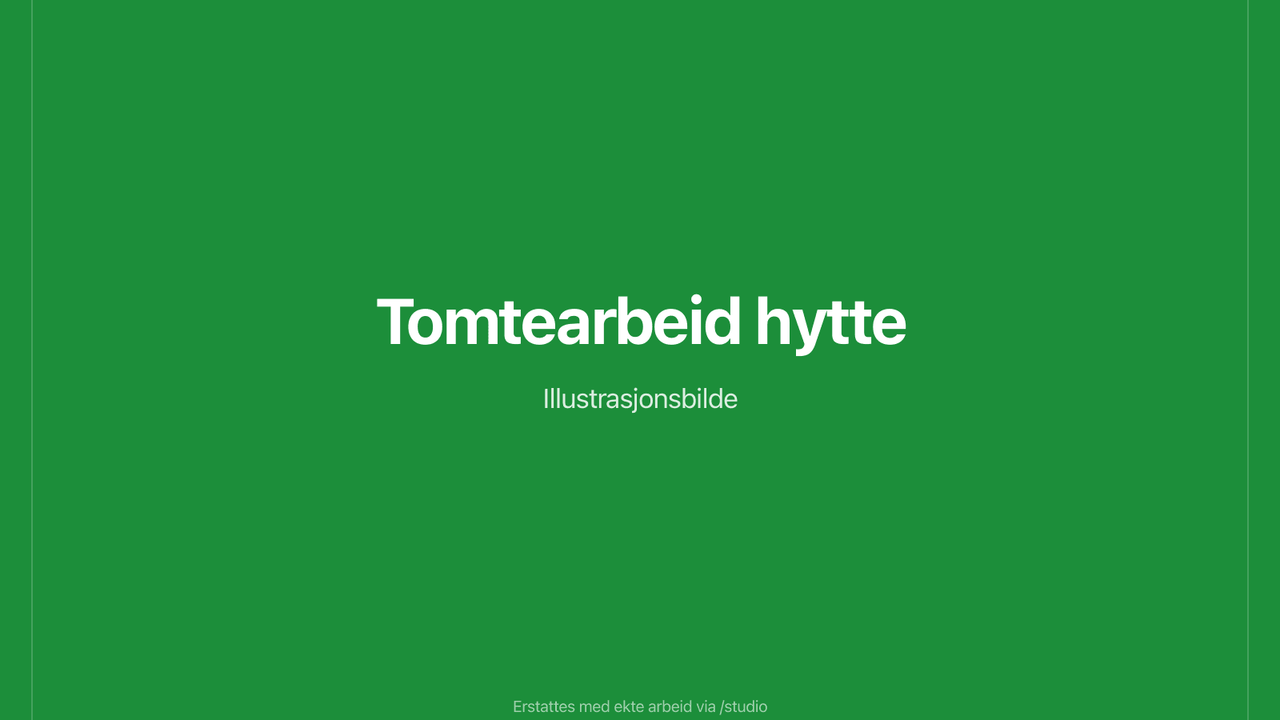 Tomtearbeid for hytte — illustrasjonsbilde