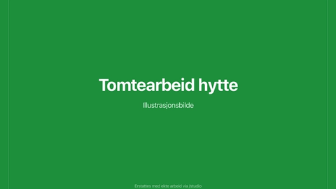 Tomtearbeid for hytte — illustrasjonsbilde