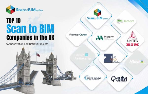 Top 10 Scan to BIM Companies in the UK for Renovation and Retrofit Projects