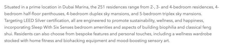 Six Senses launch text: the 251 residences range from two-bedroom residences to five-bedroom sky mansions