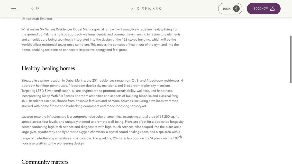 Six Senses launch text: the 251 residences range from two-bedroom residences to five-bedroom sky mansions