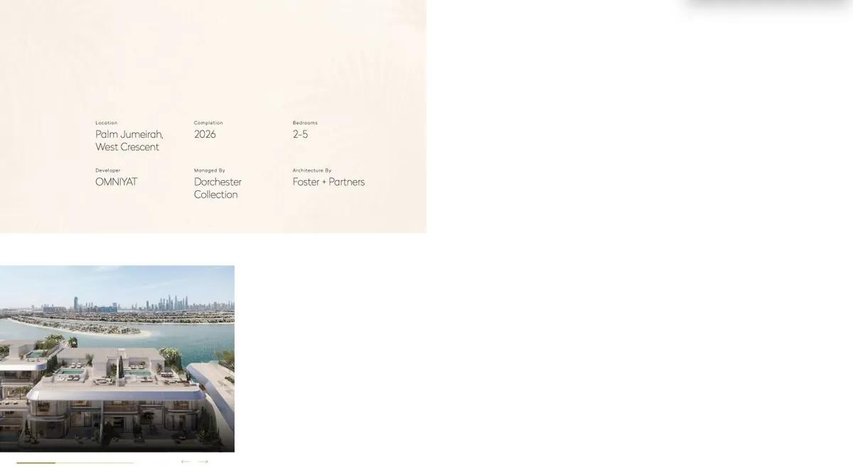 ORLA project facts: completion 2026, managed by Dorchester Collection