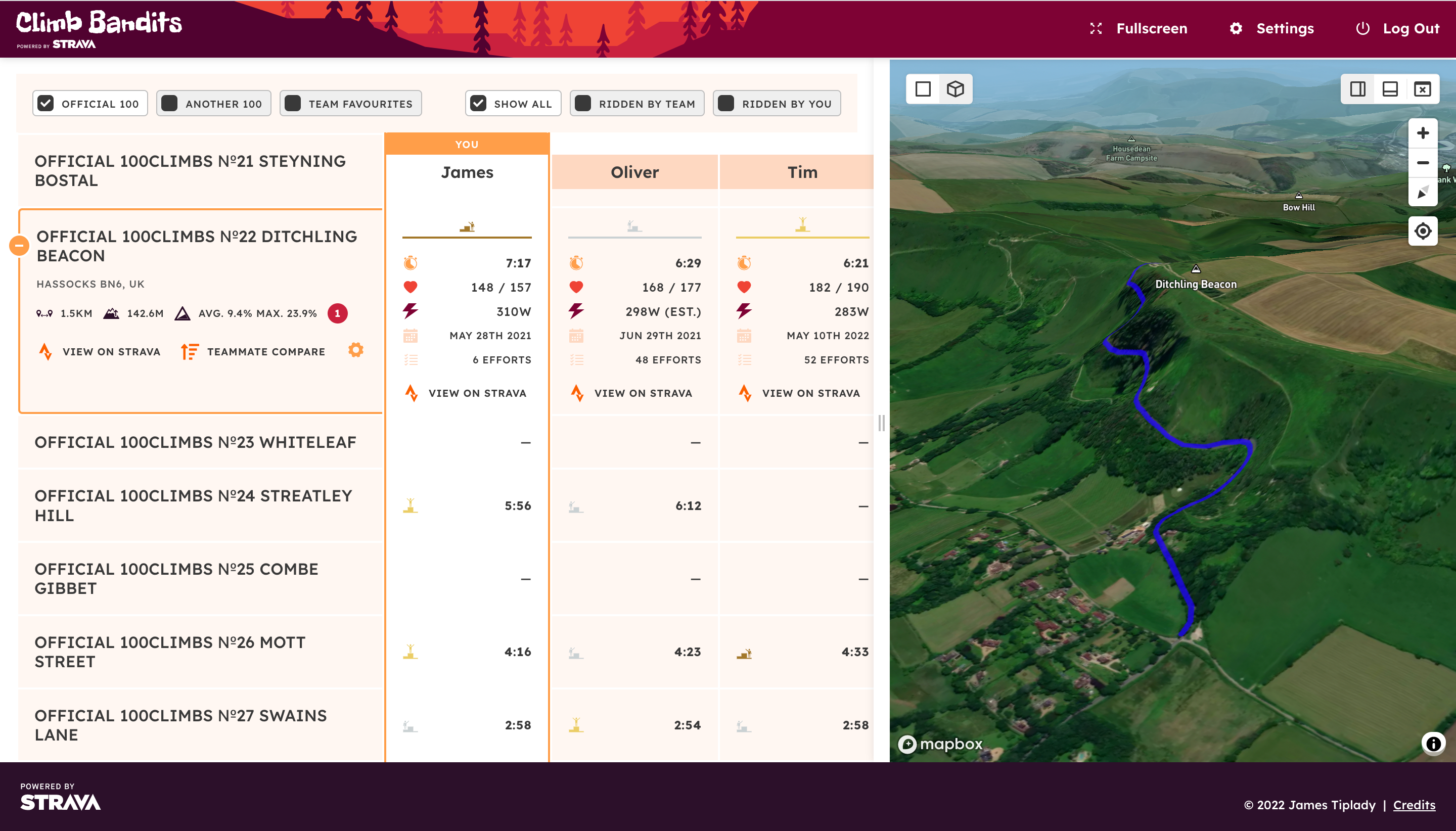 Sample image from Climb Bandits project