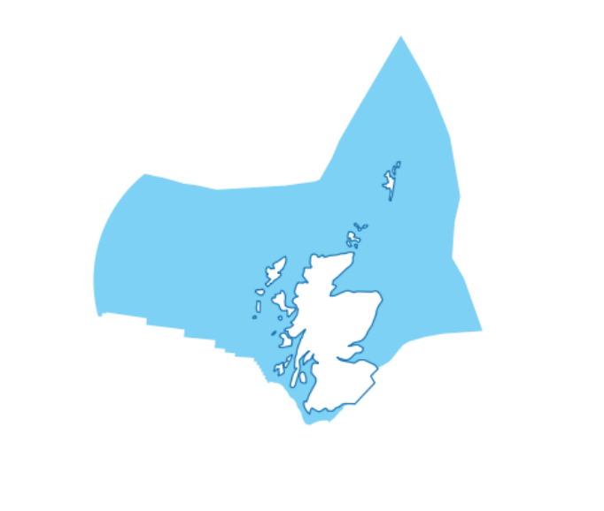 Map of Scottish marine area