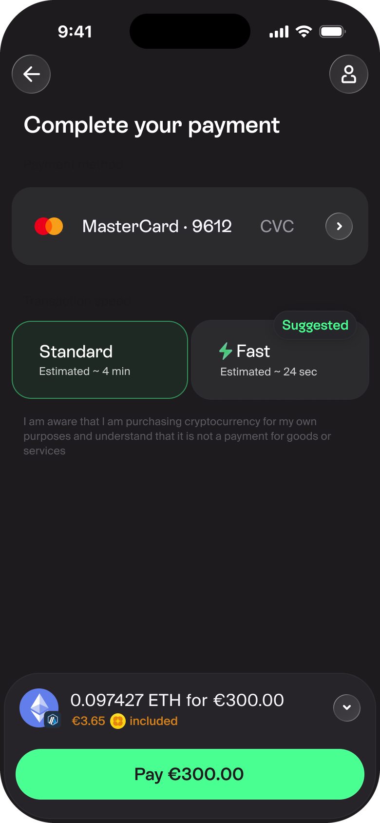 Complete payment