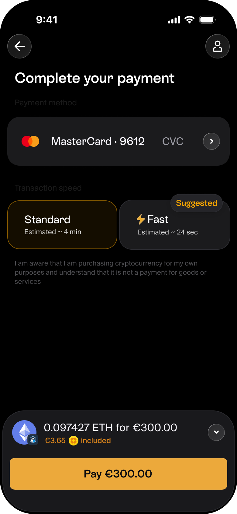 Complete payment