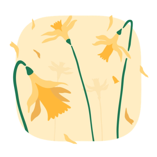 Illustration påskliljor